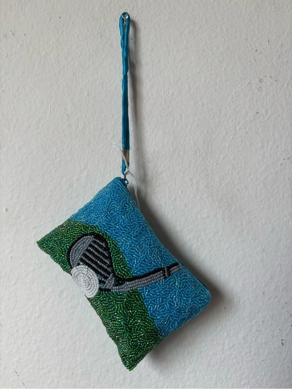Vintage beaded blue